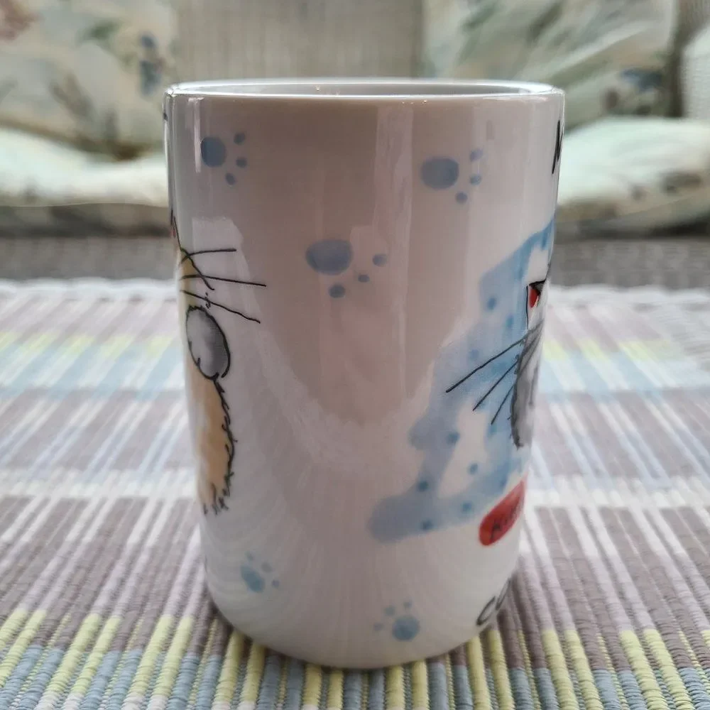 Contented Pets Cat Lover's Fine Porcelain Coffee Tea Cup Mug Rayware Vintage
